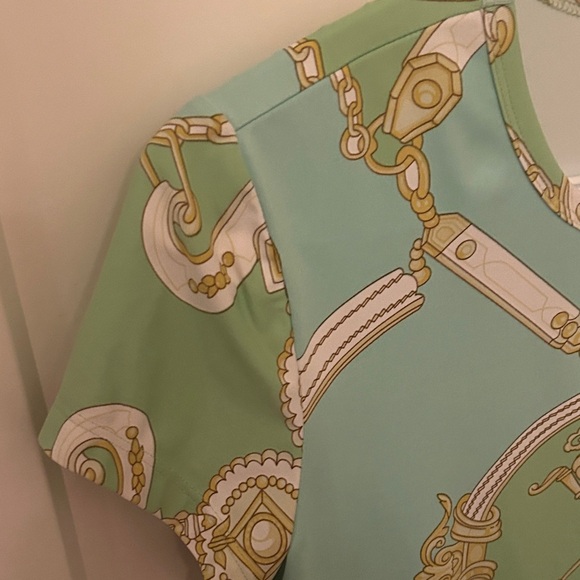 Chic J. McLaughlin Women's Mint Green & Blue Top, size M - Picture 4 of 8